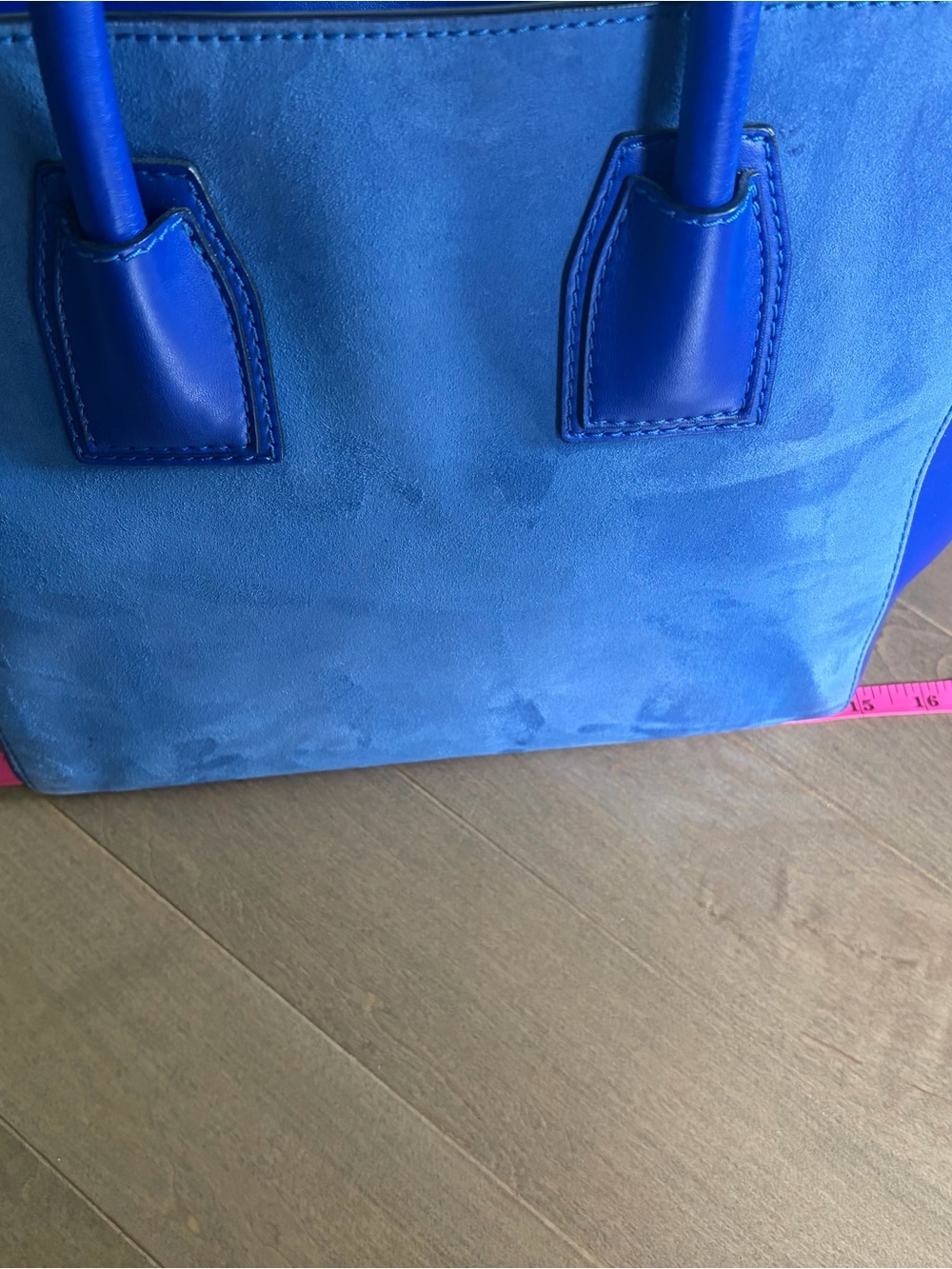 Stella McCartney Blue Faux Leather & Suede Cavendish Boston tote - Picture 13 of 14
